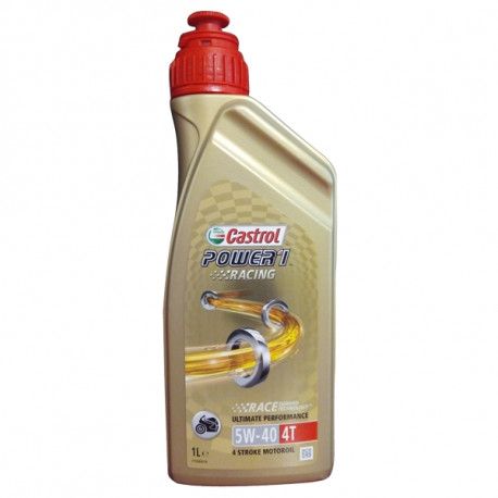 Aceite 4T 5W-40 CASTROL Power 1 Racing 1L para motores de 4 tiempos