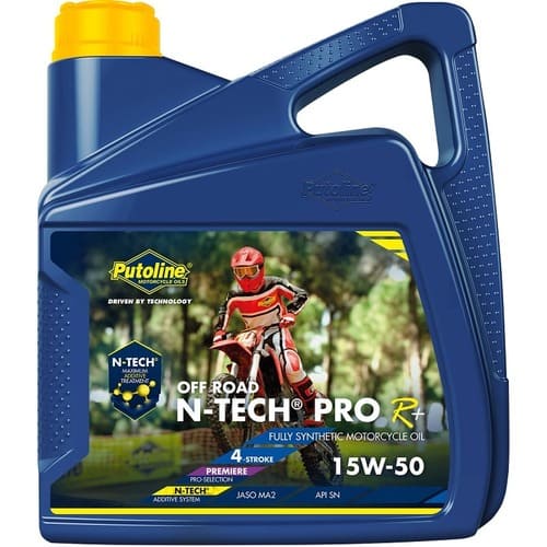 Aceite para motor de 4 tiempos Putoline N-TECH® Pro R+ Off Road 15W-50 4L, lubricante 100% sintético 