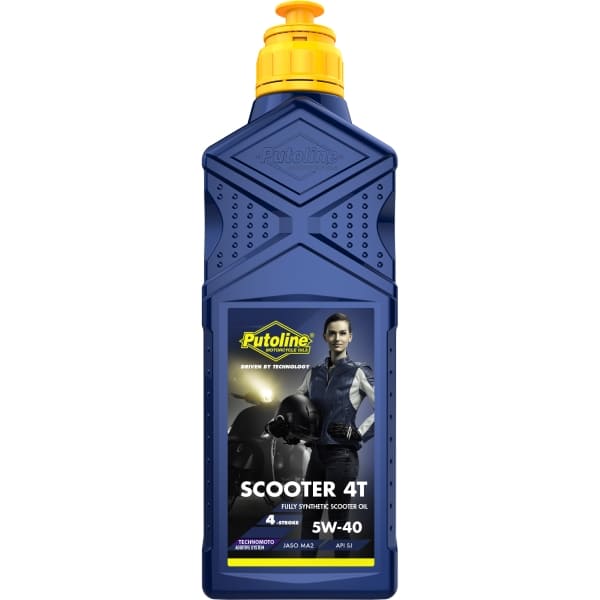 Aceite motor 5W-40 Putoline Scooter 4T 1L, lubricante sintético para scooters de 4 tiempos, ofrece mayor protección y rendimiento del motor