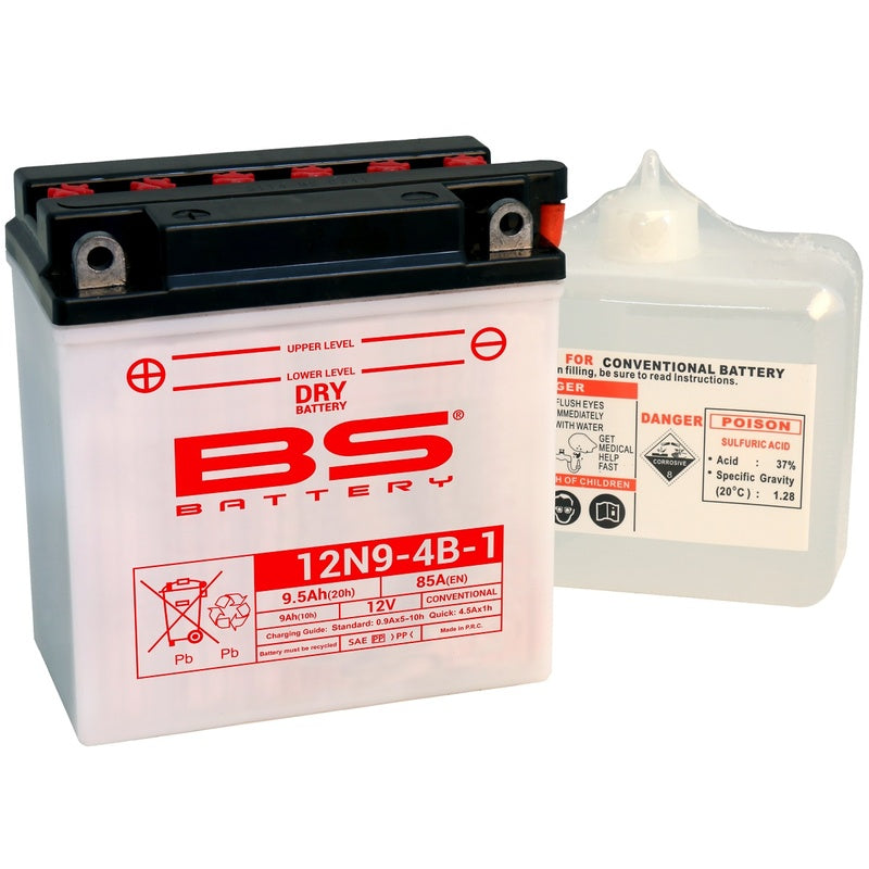 Batería de moto BS 12N9-4B-1 – arranque fiable, alto rendimiento y calidad garantizada