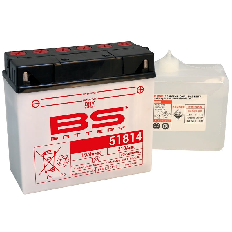 Batería de moto BS 51814 – arranque fiable, alto rendimiento y calidad garantizada