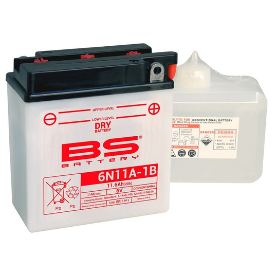 Batería de moto BS 6N11A-1B – arranque fiable, alto rendimiento y calidad garantizada