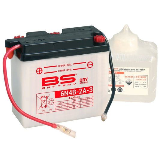 Batería de moto BS 6N4B-2A-3 – arranque fiable, alto rendimiento y calidad garantizada