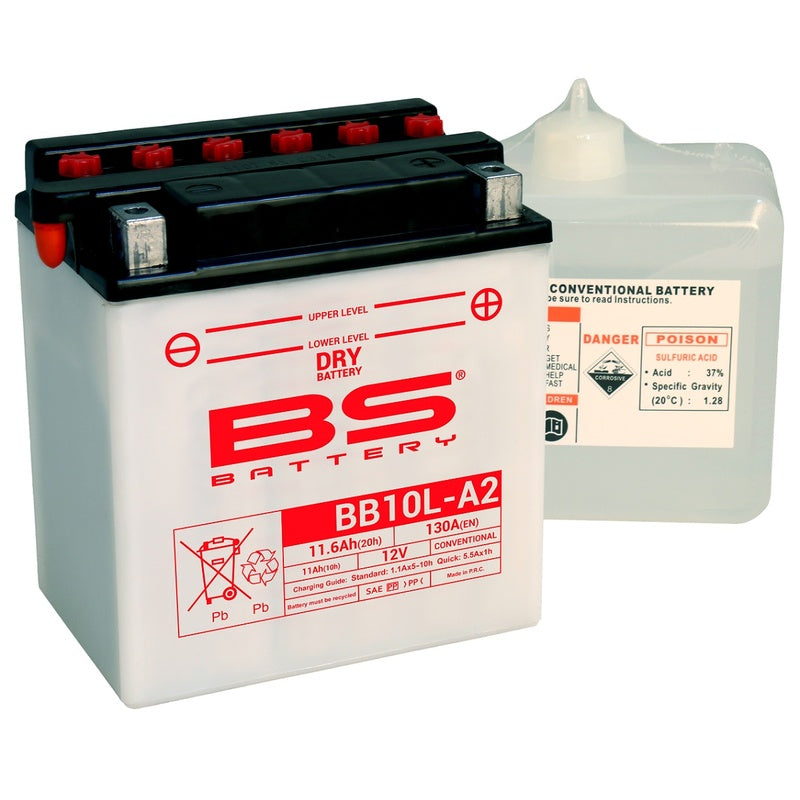 Batería de moto BS BB10L-A2 – arranque fiable, alto rendimiento y calidad garantizada