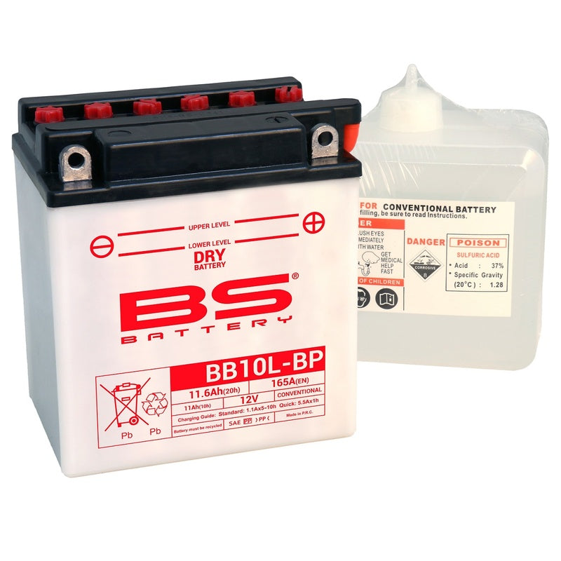 Batería de moto BS BB10L-BP – arranque fiable, alto rendimiento y calidad garantizada