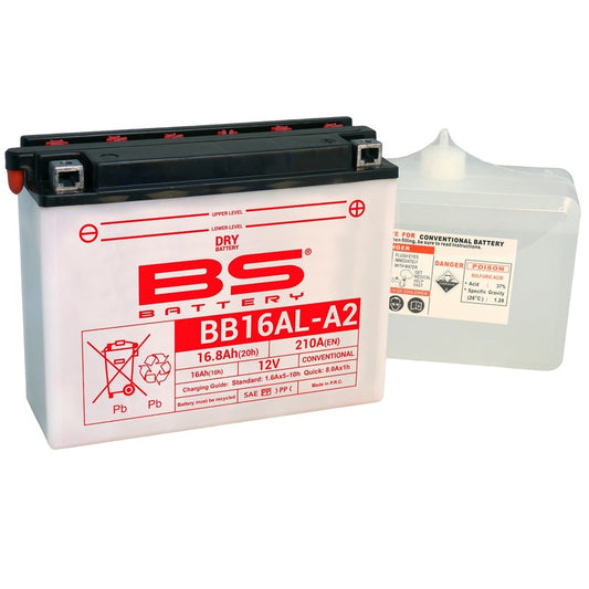 Batería de moto BS BB16AL-A2 – arranque fiable, alto rendimiento y calidad garantizada
