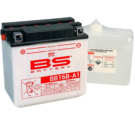 Batería de moto BS BB16B-A1 – arranque fiable, alto rendimiento y calidad garantizada