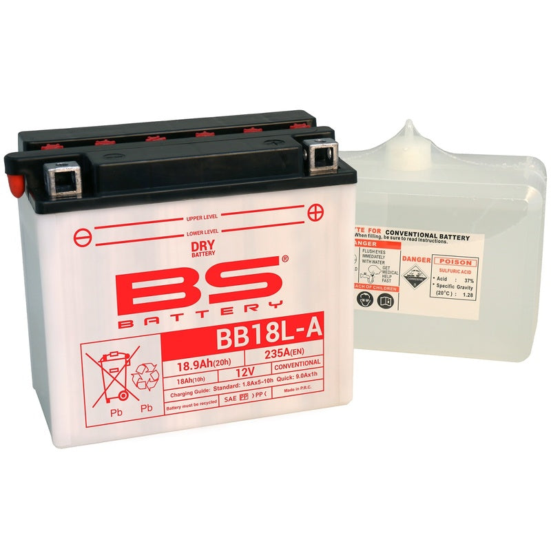Batería de moto BS BB18L-A – arranque fiable, alto rendimiento y calidad garantizada