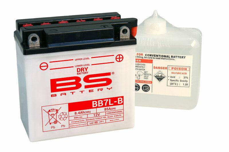 Batería de moto BS BB7L-B – arranque fiable, alto rendimiento y calidad garantizada