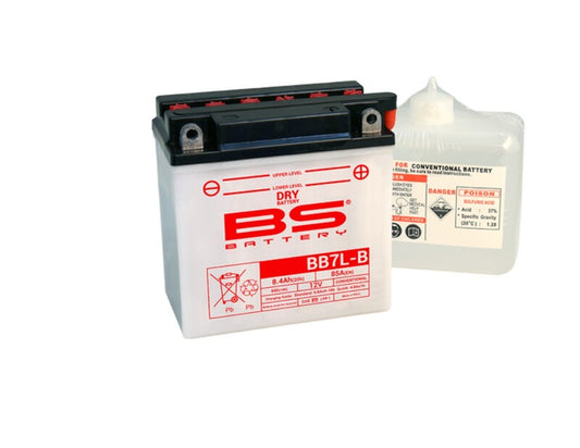 Batería de moto BS BB7L-B – arranque fiable, alto rendimiento y calidad garantizada