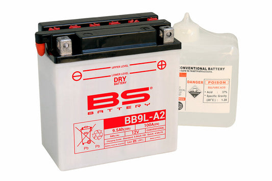 Batería de moto BS BB9L-A2 – arranque fiable, alto rendimiento y calidad garantizada