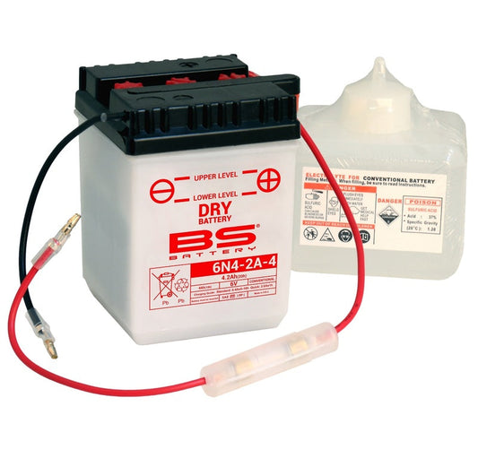 Batería de moto BS 6N4-2A-4 – arranque fiable, alto rendimiento y calidad garantizada