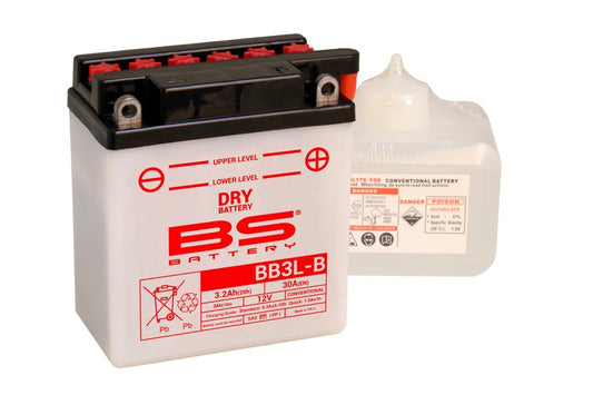 Batería de moto BS BB3L-B – arranque fiable, alto rendimiento y calidad garantizada