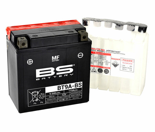 Batería de moto BS BT9A-BS – arranque fiable, alto rendimiento y calidad garantizada
