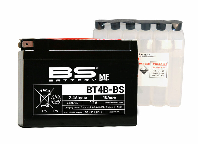 Batería de moto BS BT4B-BS – arranque fiable, alto rendimiento y calidad garantizada