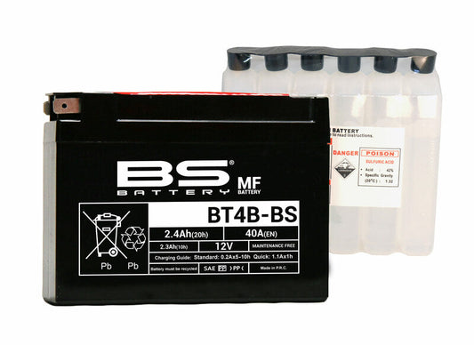Batería de moto BS BT4B-BS – arranque fiable, alto rendimiento y calidad garantizada