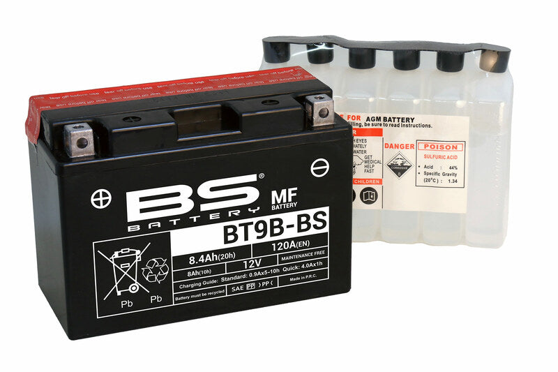 Batería de moto BS BT9B-BS – arranque fiable, alto rendimiento y calidad garantizada