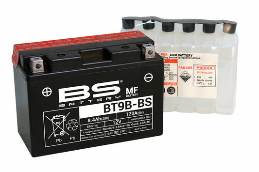Batería de moto BS BT9B-BS – arranque fiable, alto rendimiento y calidad garantizada
