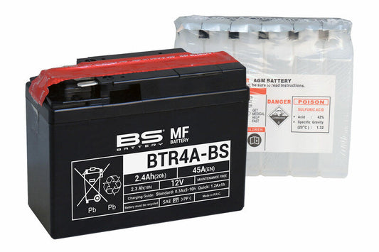 Batería de moto BS BTR4A-BS – arranque fiable, alto rendimiento y calidad garantizada