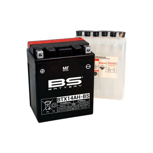 Batería de moto BS BTX14AH-BS – arranque fiable, alto rendimiento y calidad garantizada
