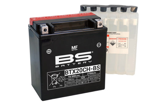 Batería de moto BS BTX20CH-BS – arranque fiable, alto rendimiento y calidad garantizada