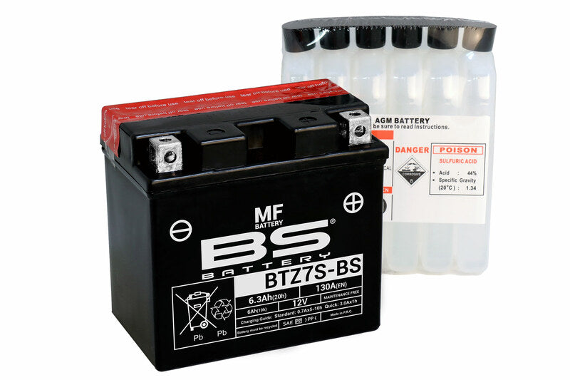 Batería de moto BS BTZ7S-BS – arranque fiable, alto rendimiento y calidad garantizada