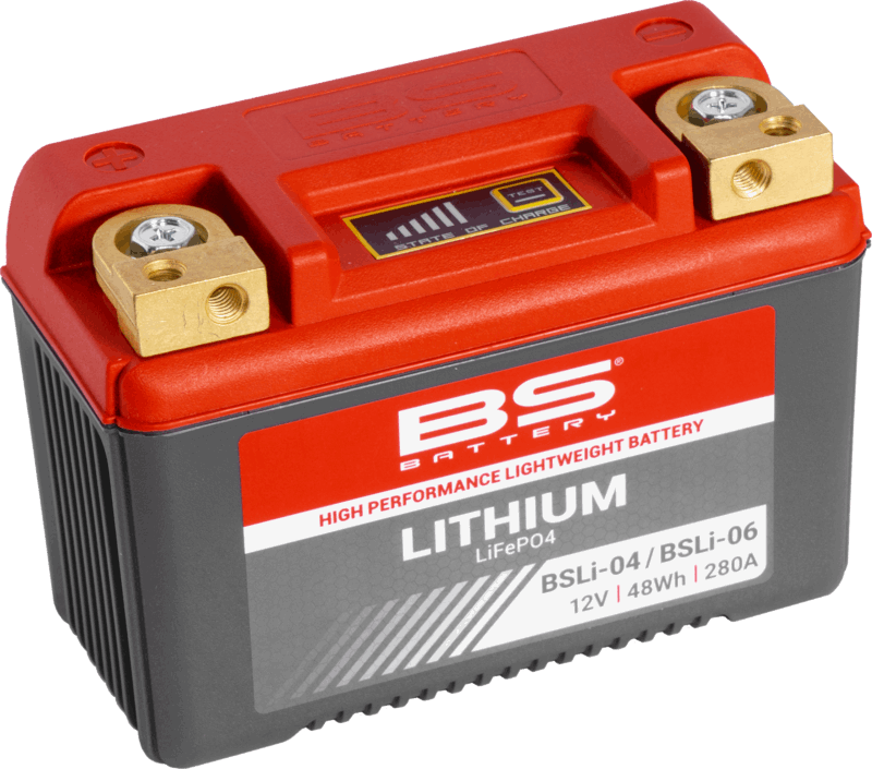 Batería de litio moto BS BATTERY BSLI-04/06 con arranque potente y larga duración
