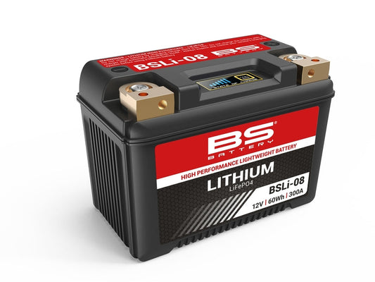 Batería de litio moto BS BATTERY BSLI-08 - con arranque potente y larga duración