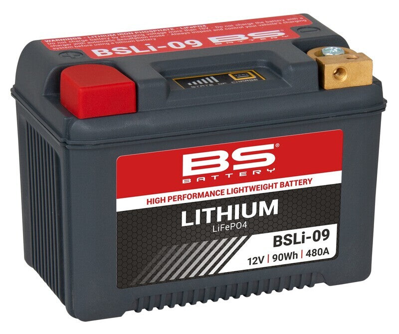 Batería de litio para moto BS BATTERY Lithium-Ion BSLI-09  con arranque potente y larga duración