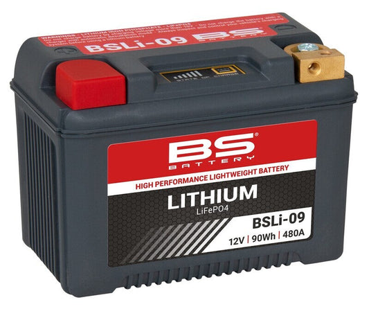 Batería de litio para moto BS BATTERY Lithium-Ion BSLI-09  con arranque potente y larga duración