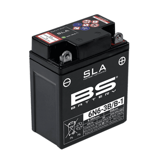 Batería precargada modelo 6N6-3B-B-1, sin mantenimiento y lista para instalar en tu moto