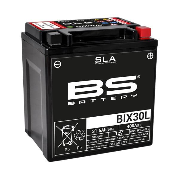 Batería precargada modelo BIX30L-FA, sin mantenimiento y lista para instalar en tu moto