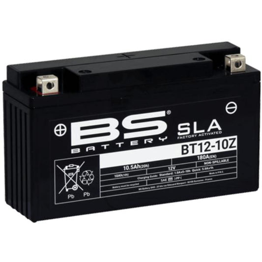 Batería precargada modelo BT12-10Z-ZONTES, sin mantenimiento y lista para instalar en tu moto