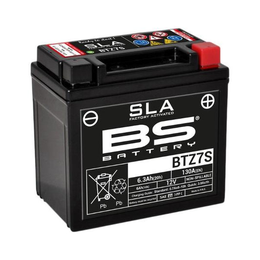 Batería precargada modelo BTZ7S-FA, sin mantenimiento y lista para instalar en tu moto