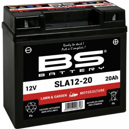 Batería precargada modelo SLA12-20, sin mantenimiento y lista para instalar en tu moto