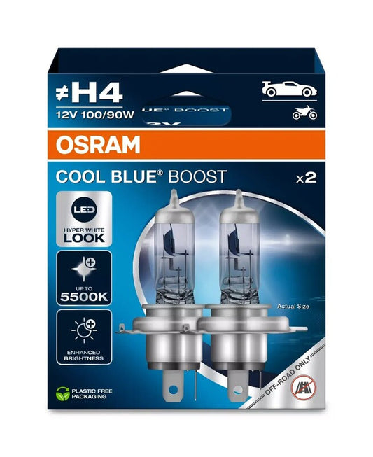Bombilla OSRAM Cool Blue Boost H4 12V/100/90W - X2 - MOTO ATELIER