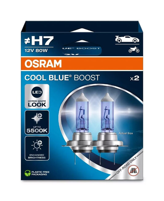 Bombilla OSRAM Cool Blue Boost H7 12V/80W - X2 - MOTO ATELIER
