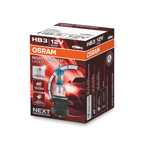Bombilla OSRAM Night Breaker Laser HB3 12V/60W - X1 - MOTO ATELIER