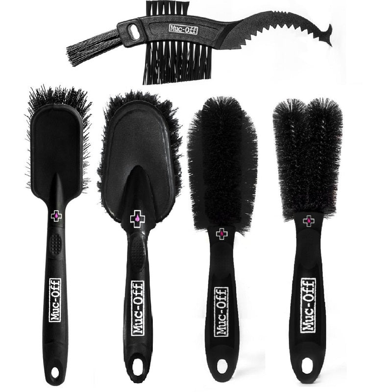 Juego de 5 cepillos limpieza y cuidado para moto MUC-OFF