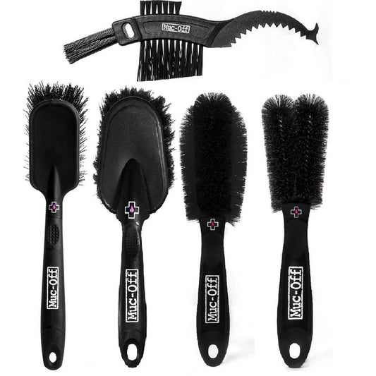 Juego de 5 cepillos limpieza y cuidado para moto MUC-OFF