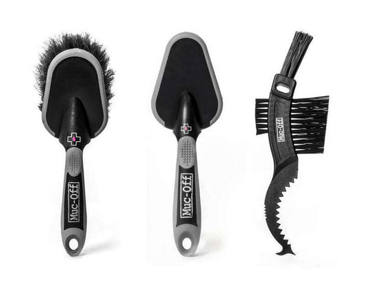 Kit de 3 cepillos MUC-OFF Premium para limpieza completa de tu vehiculo