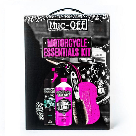 Kit completo de limpieza MUC-OFF: Protector, limpiador, esponja y cepillo 