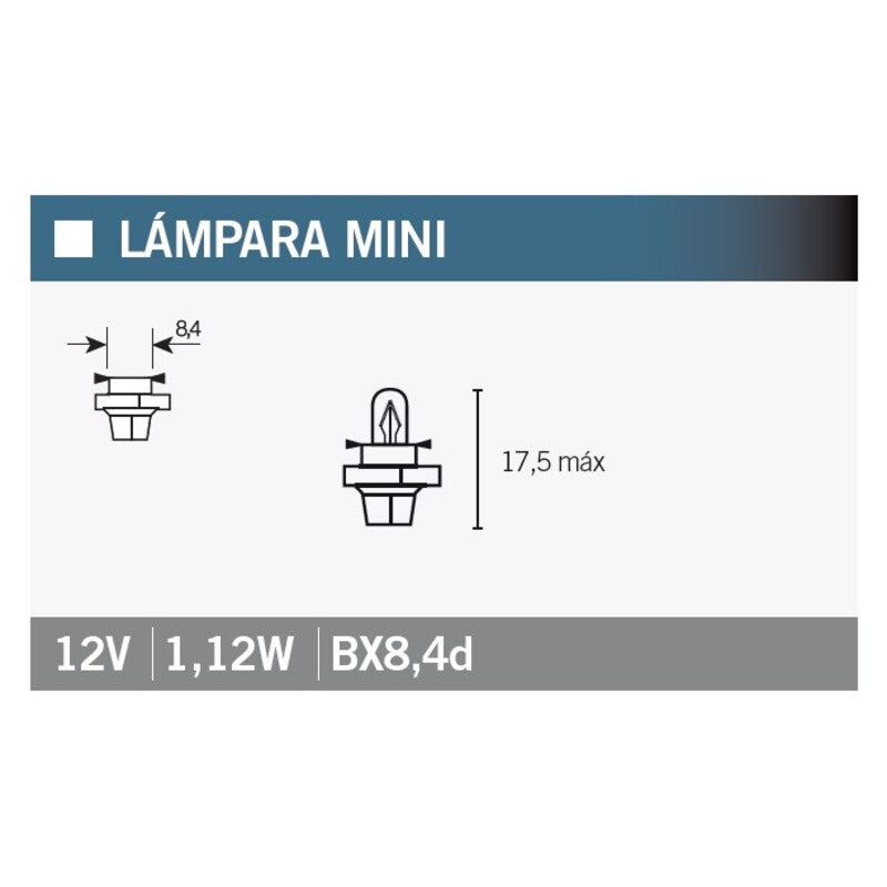 Lámpara OSRAM 2473MFX6 12V1,5W - MOTO ATELIER