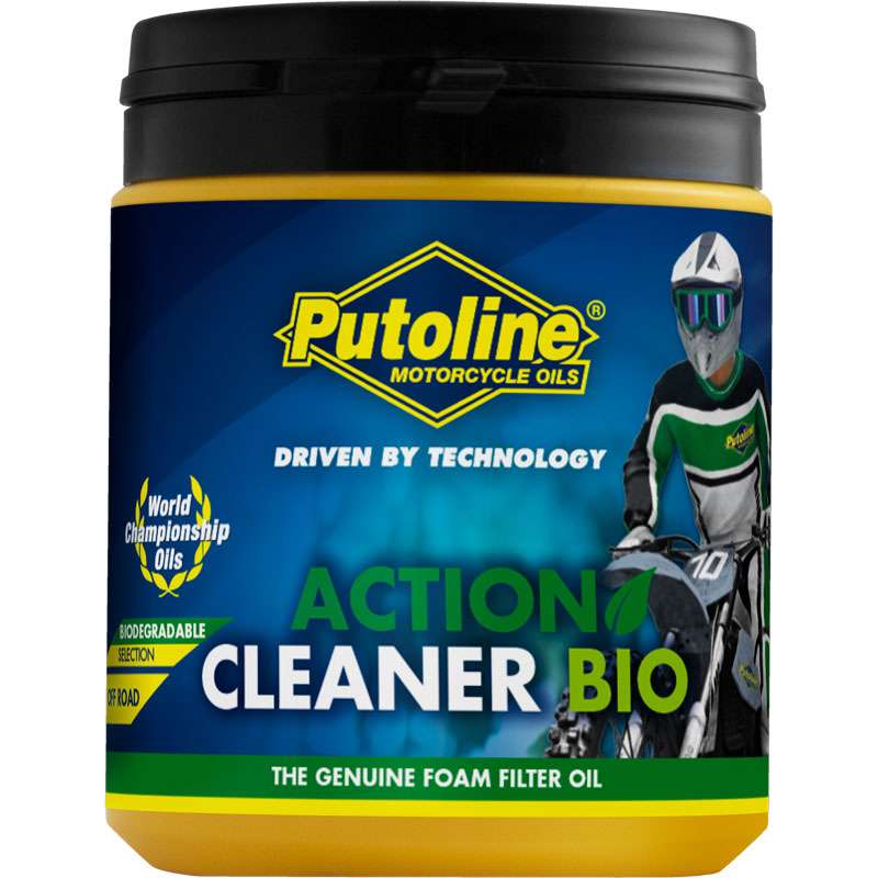 Limpiador biodegradable en polvo Putoline Action Cleaner Bio 600g, elimina suciedad y residuos de filtros de aire de esponja