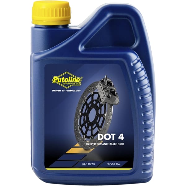 Líquido de frenos DOT 4 Brake Fluid Putoline 1l, máxima seguridad y rendimiento para motos