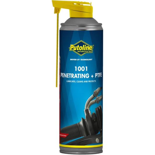 Lubricante y protector en spray Putoline 1001 Penetrating + PTFE 500ml, penetra, lubrica, repele la humedad y protege los metales