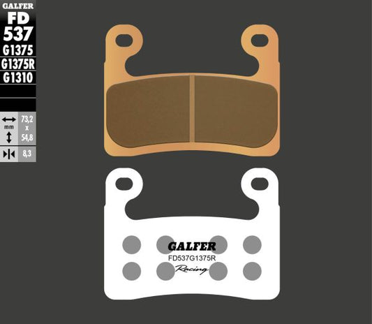 PASTILLAS DE FRENO GALFER SPORT RACING SINTERIZADA FD537-G1375R  MOTO 