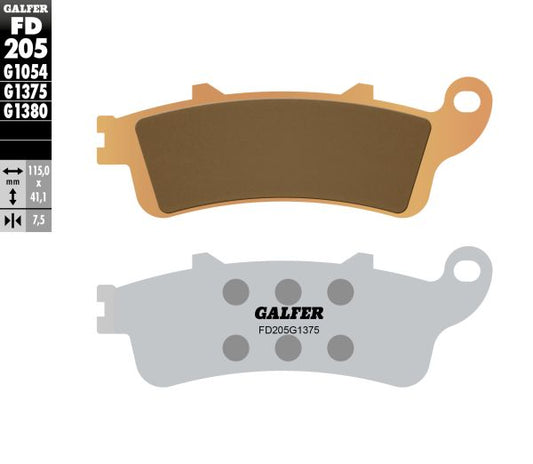 PASTILLAS DE FRENO GALFER SPORT SINTERIZADA  FD205-G1375  MOTO 