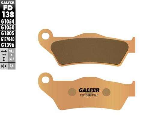 PASTILLAS DE FRENO GALFER STREET SINTERIZADA  FD138-G1370 