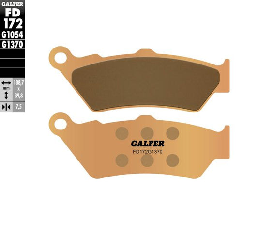 PASTILLAS DE FRENO GALFER STREET SINTERIZADA FD172-G1370 MOTO 